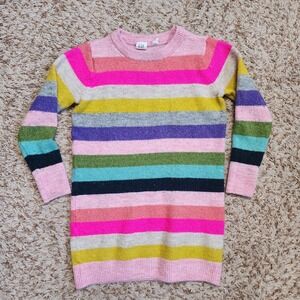Gap Kids Long Multicolor Striped Sweater Girl‎ Sz S Long Sleeve